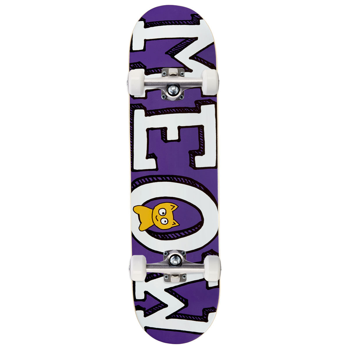 Meow Logo Skateboard Complete - Purple - 8.00