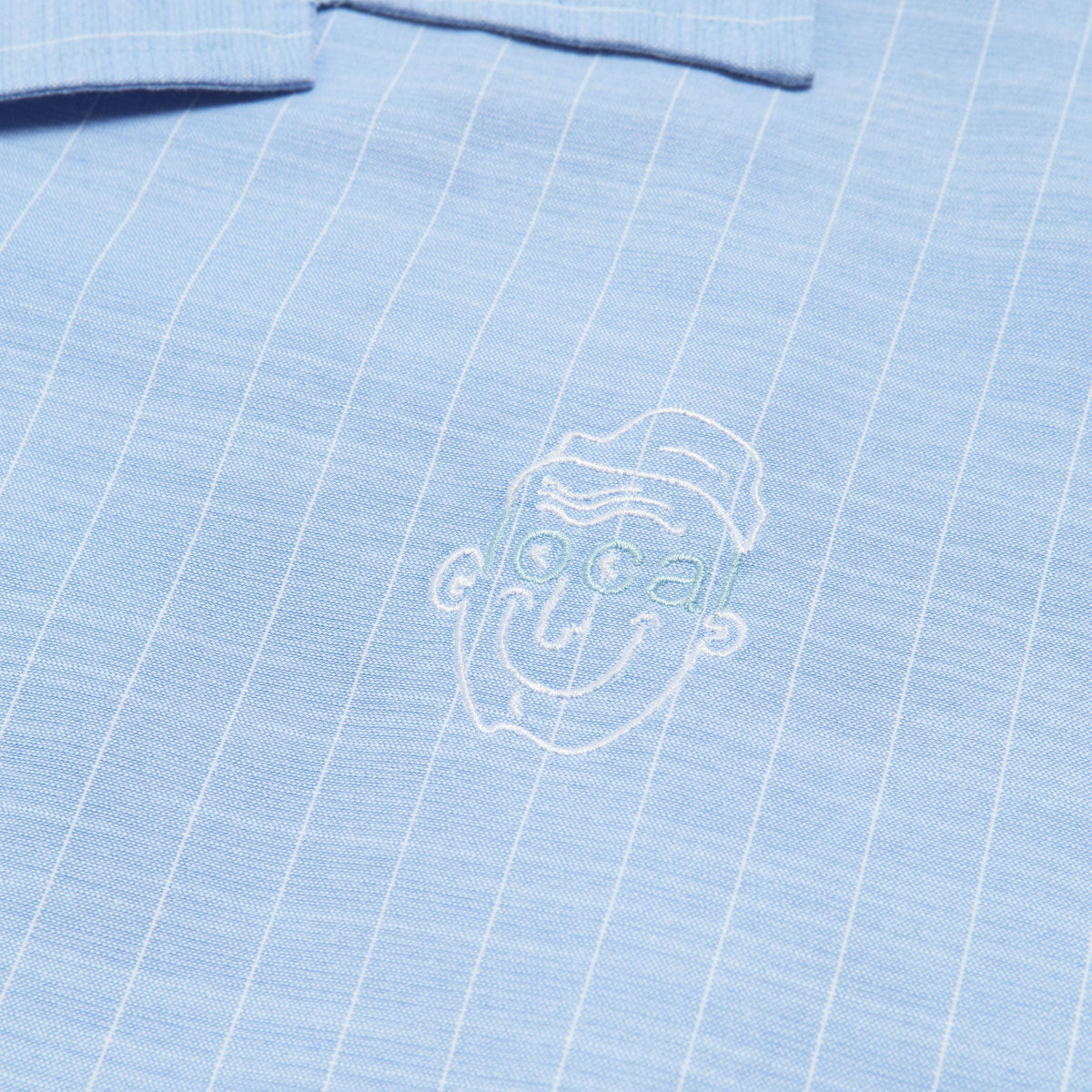 Less Than Local Linen Button Up Shirt - Blue Pinstripe image 4