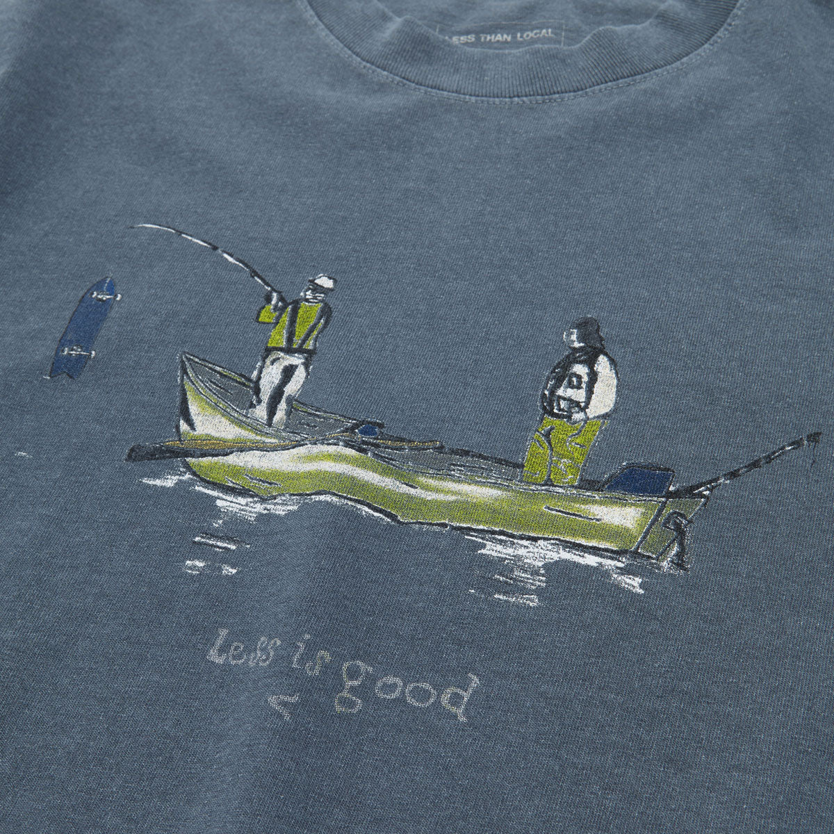 Less Than Local Less is Good T-Shirt - Navy image 2
