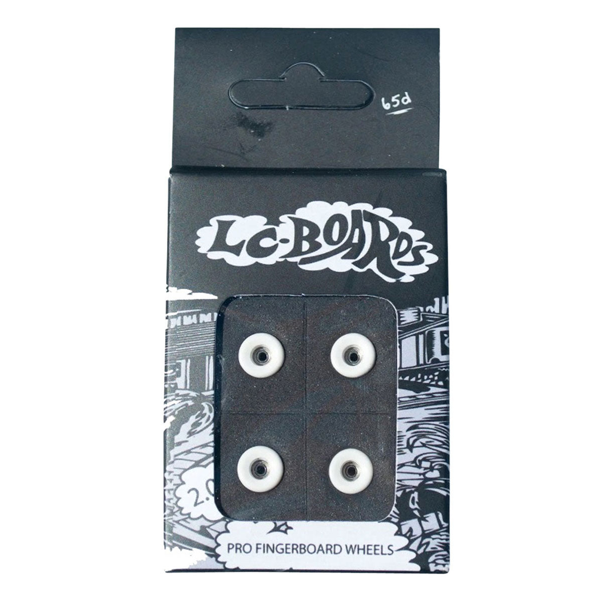 LC Boards Bowl Shape Urethane Pro 65D Fingerboard Wheels - White image 3