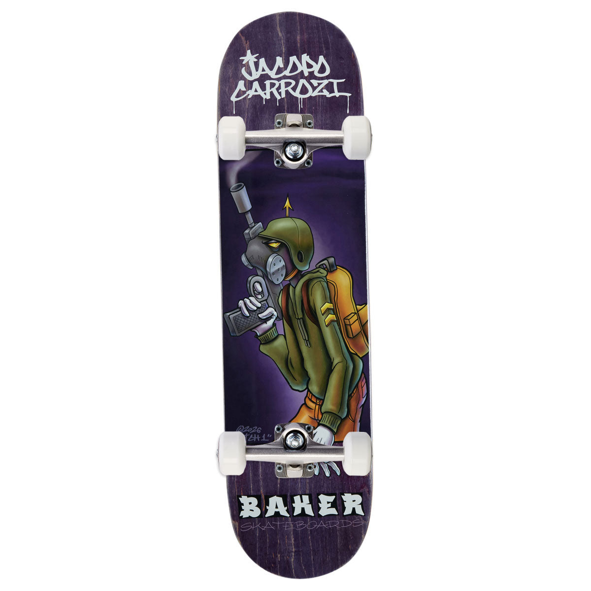 Baker Jacopo Carozzi Katch1 Skateboard Complete - 8.125
