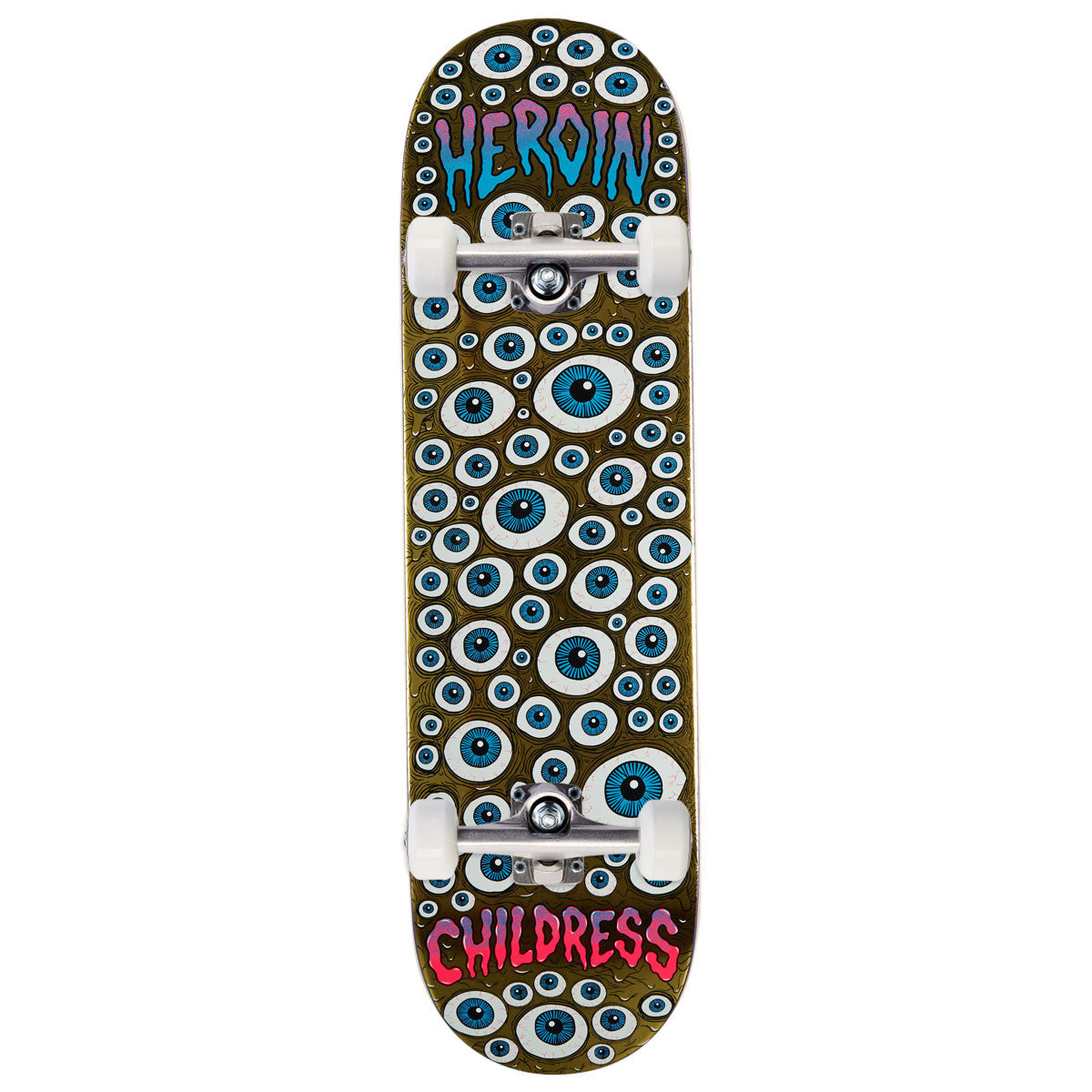 Heroin Chet Childress Eyes Skateboard Complete - 8.75