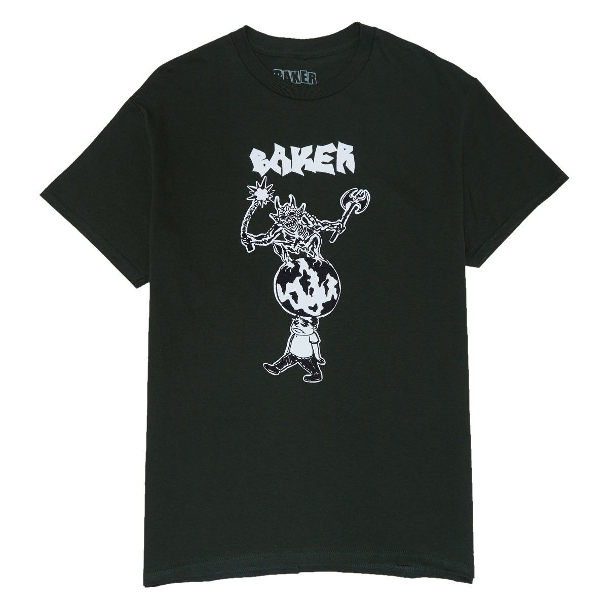 Baker World Crusher T-Shirt - Forest Green image 1