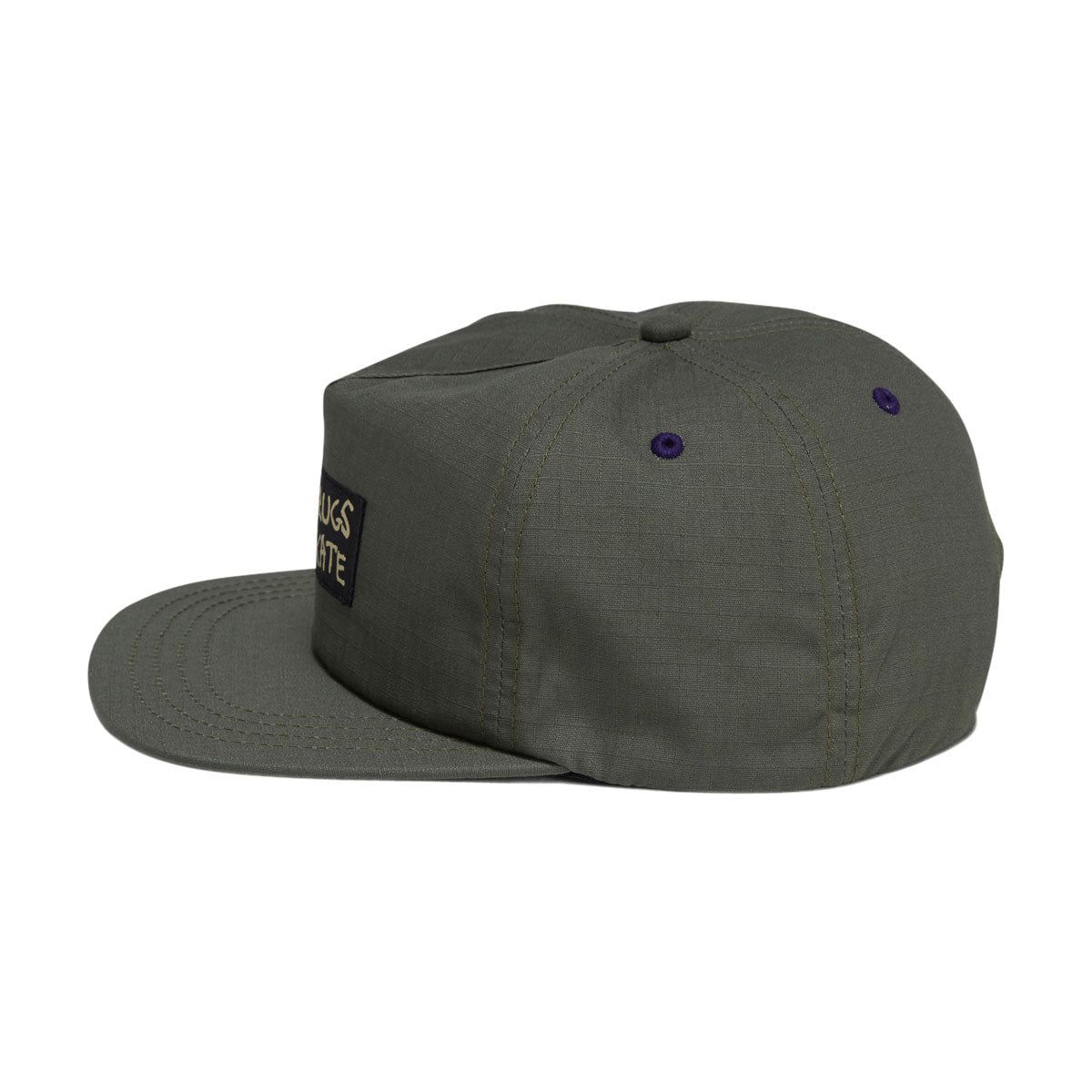 Heroin Fuck Drugs Snapback Hat - Olive image 3