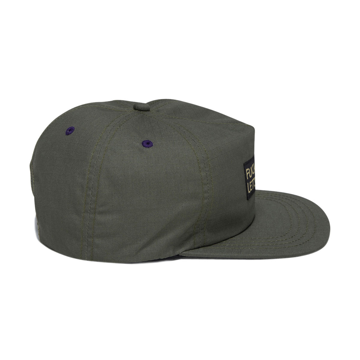 Heroin Fuck Drugs Snapback Hat - Olive image 4