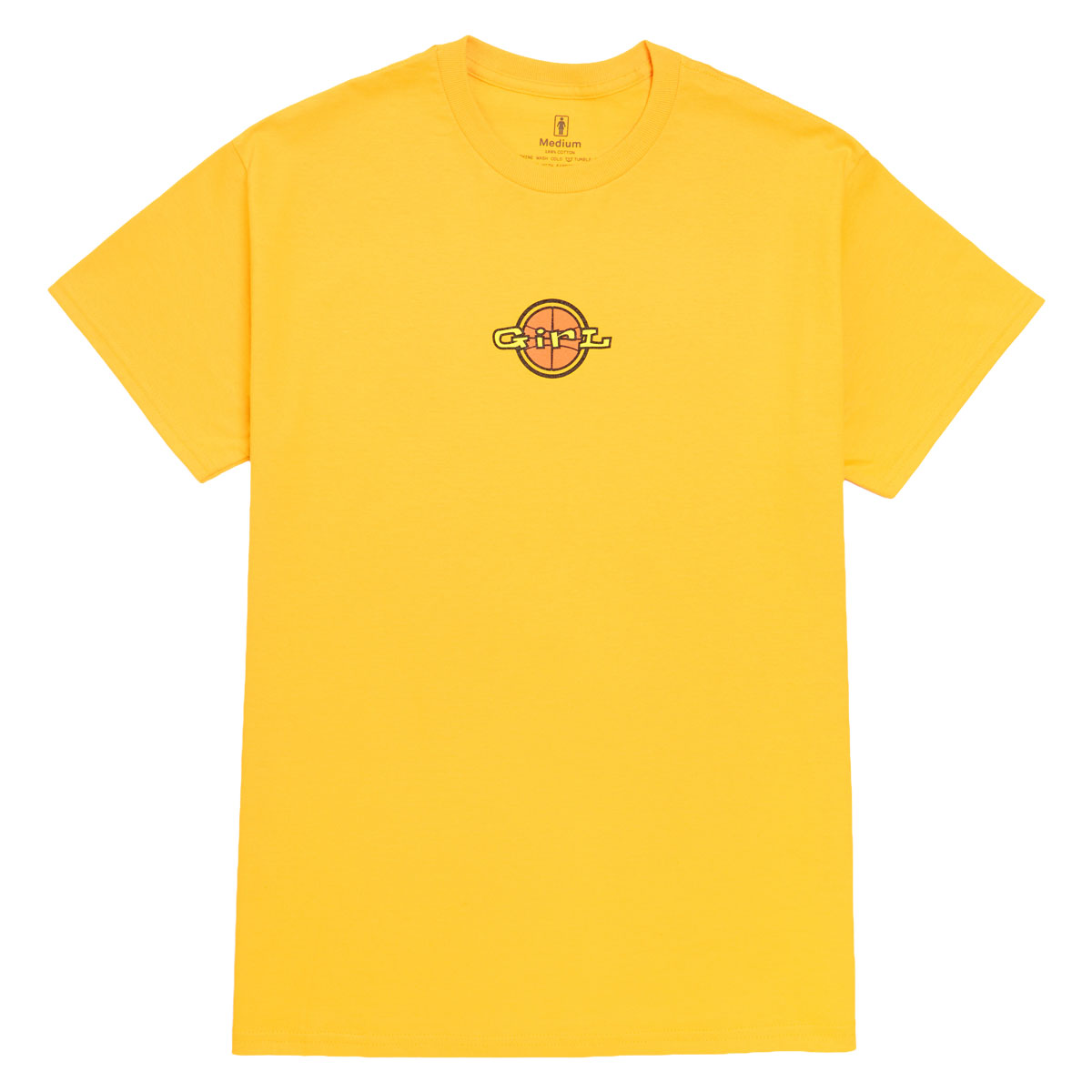 Girl Full Court Logo T-Shirt - Yellow image 1