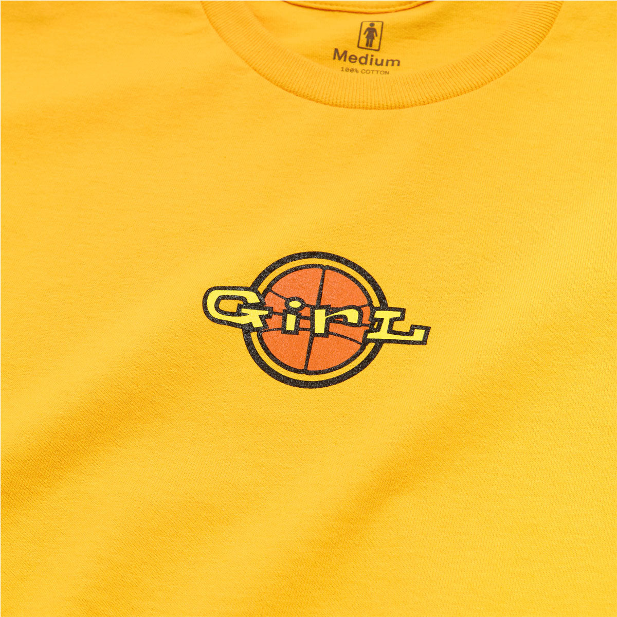 Girl Full Court Logo T-Shirt - Yellow image 2
