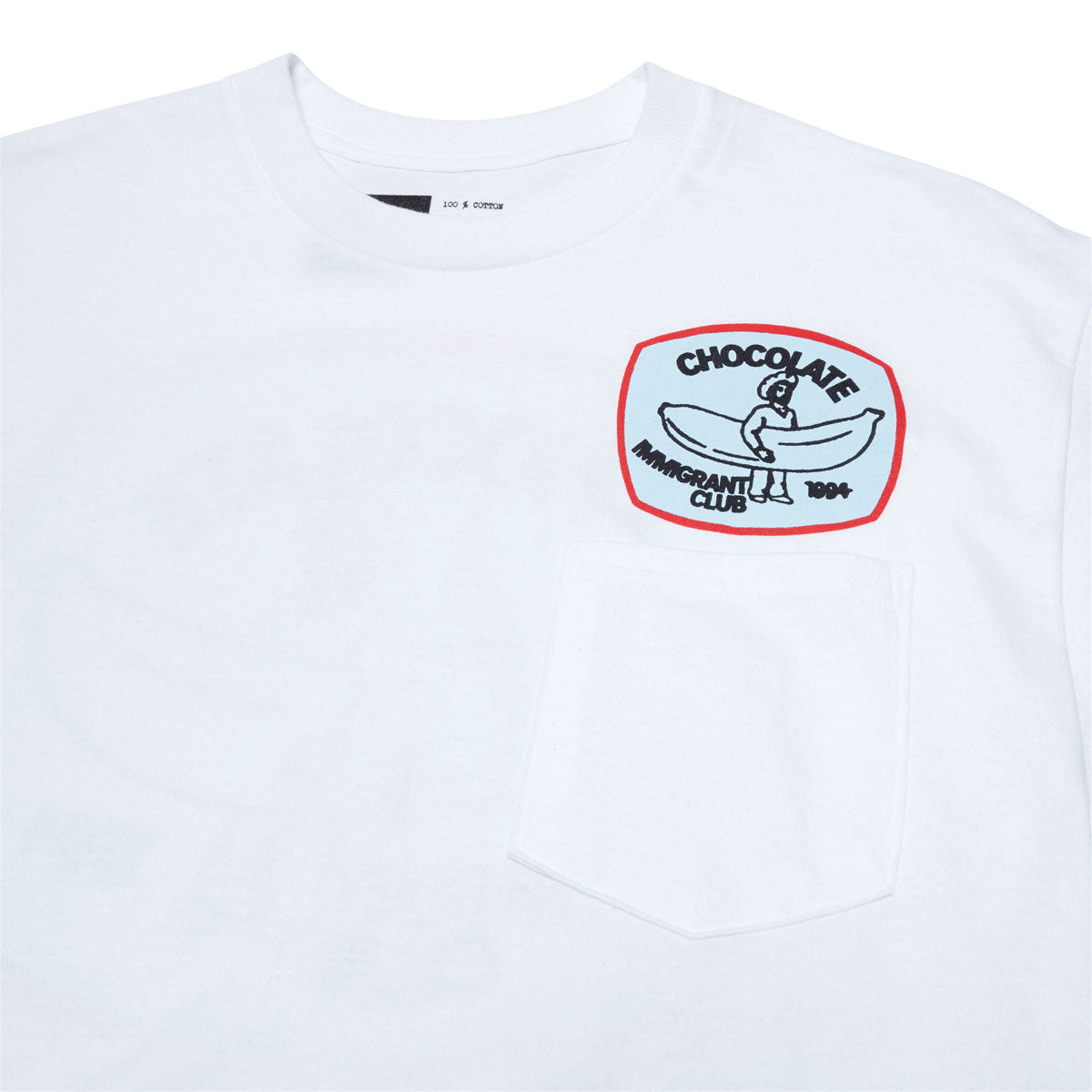 Chocolate Immigrant Club Pocket T-Shirt - White image 3