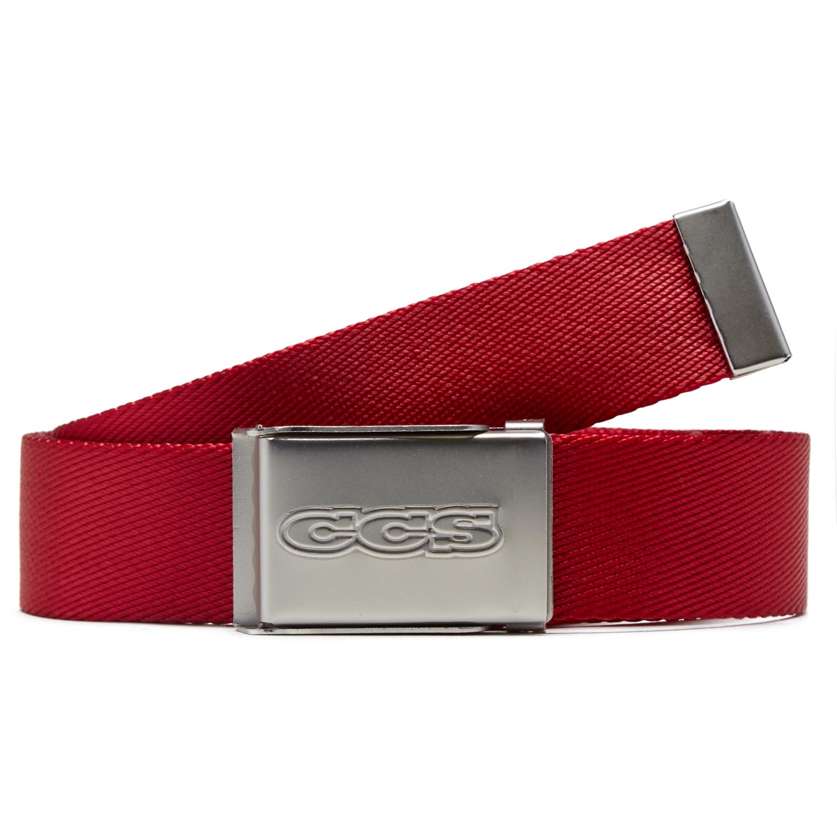 CCS Silver 96 Logo Web Belt - Red image 1