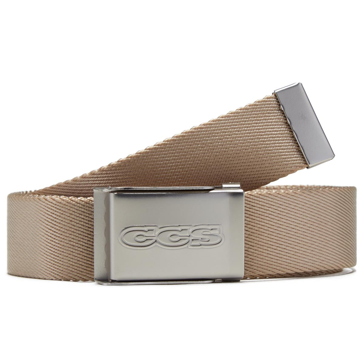 CCS Silver 96 Logo Web Belt -  Tan image 1