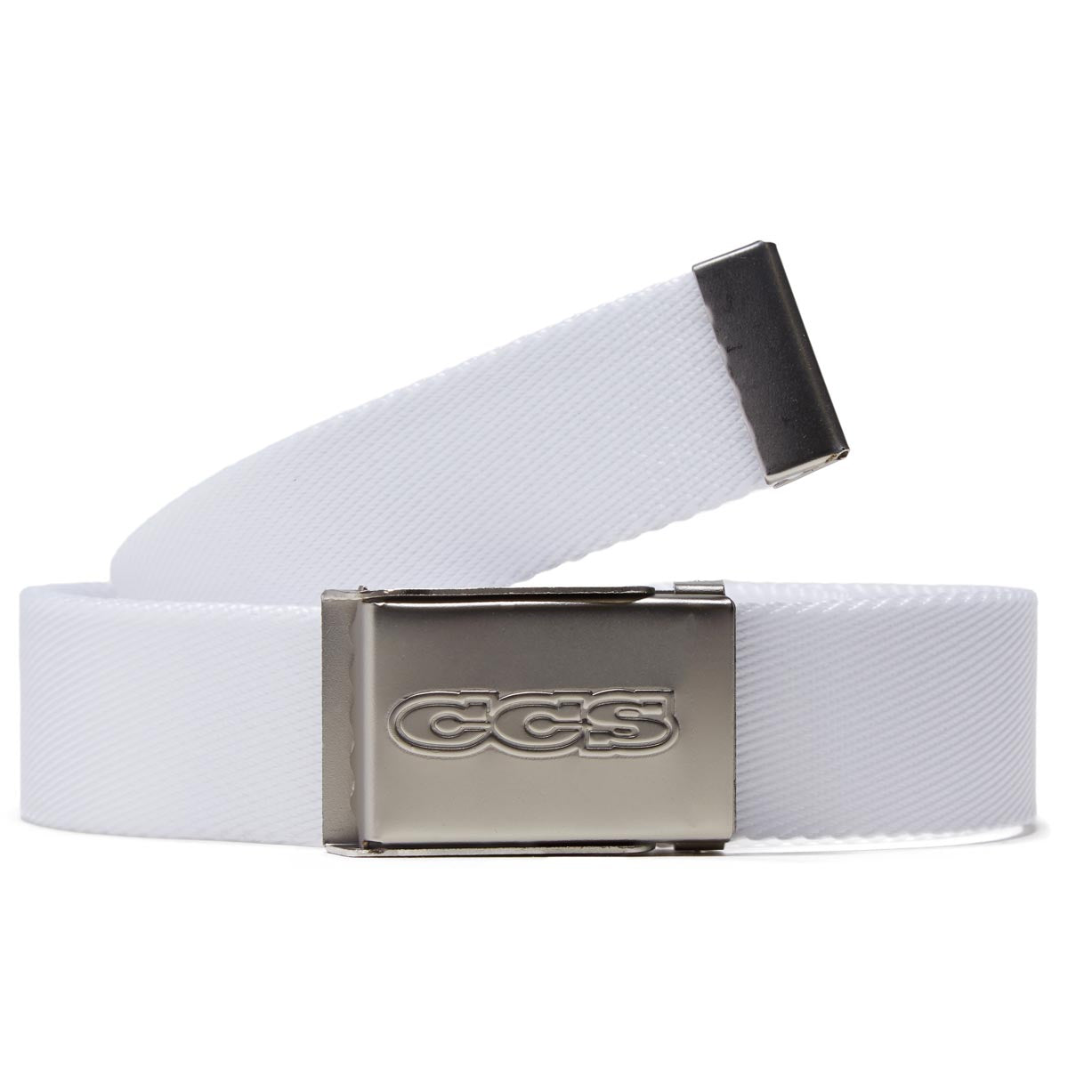 CCS Silver 96 Logo Web Belt - White image 1