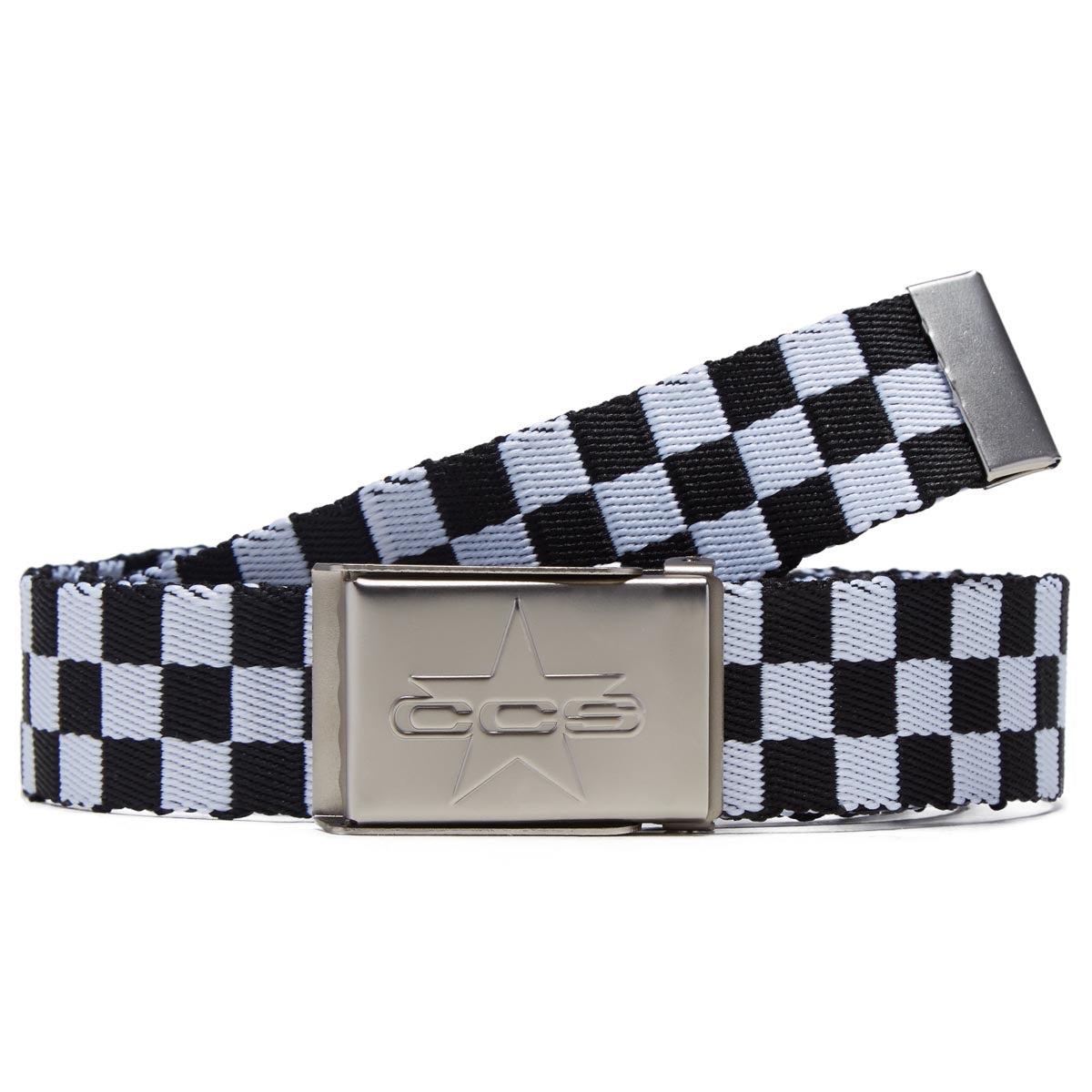 CCS Silver 97 Star Web Belt - Checkerboard image 1