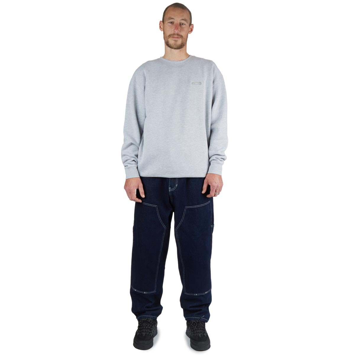 CCS 4x4 Reinforced Baggy Taper Denim Jeans - Overdyed Navy image 3