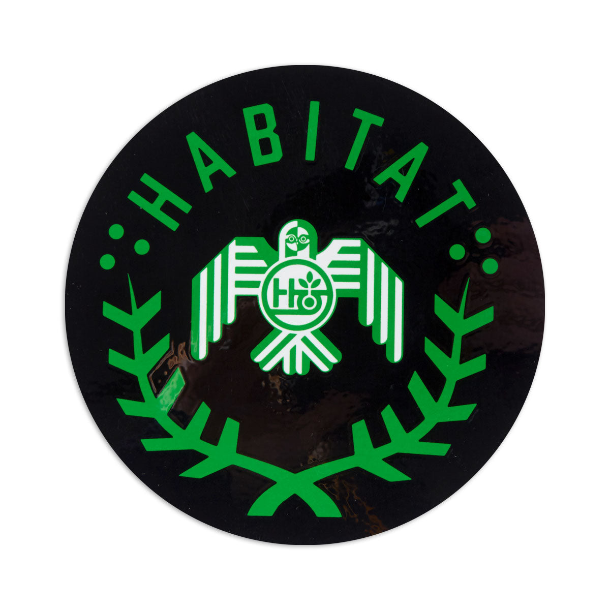 Habitat Raptor Wreath Sticker - Black image 1