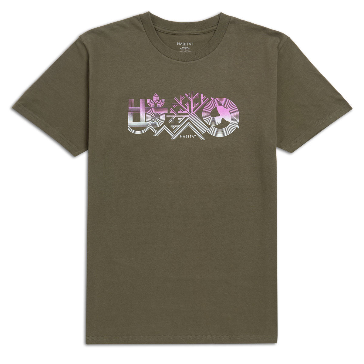 Habitat Earthscape T-Shirt - Army image 1