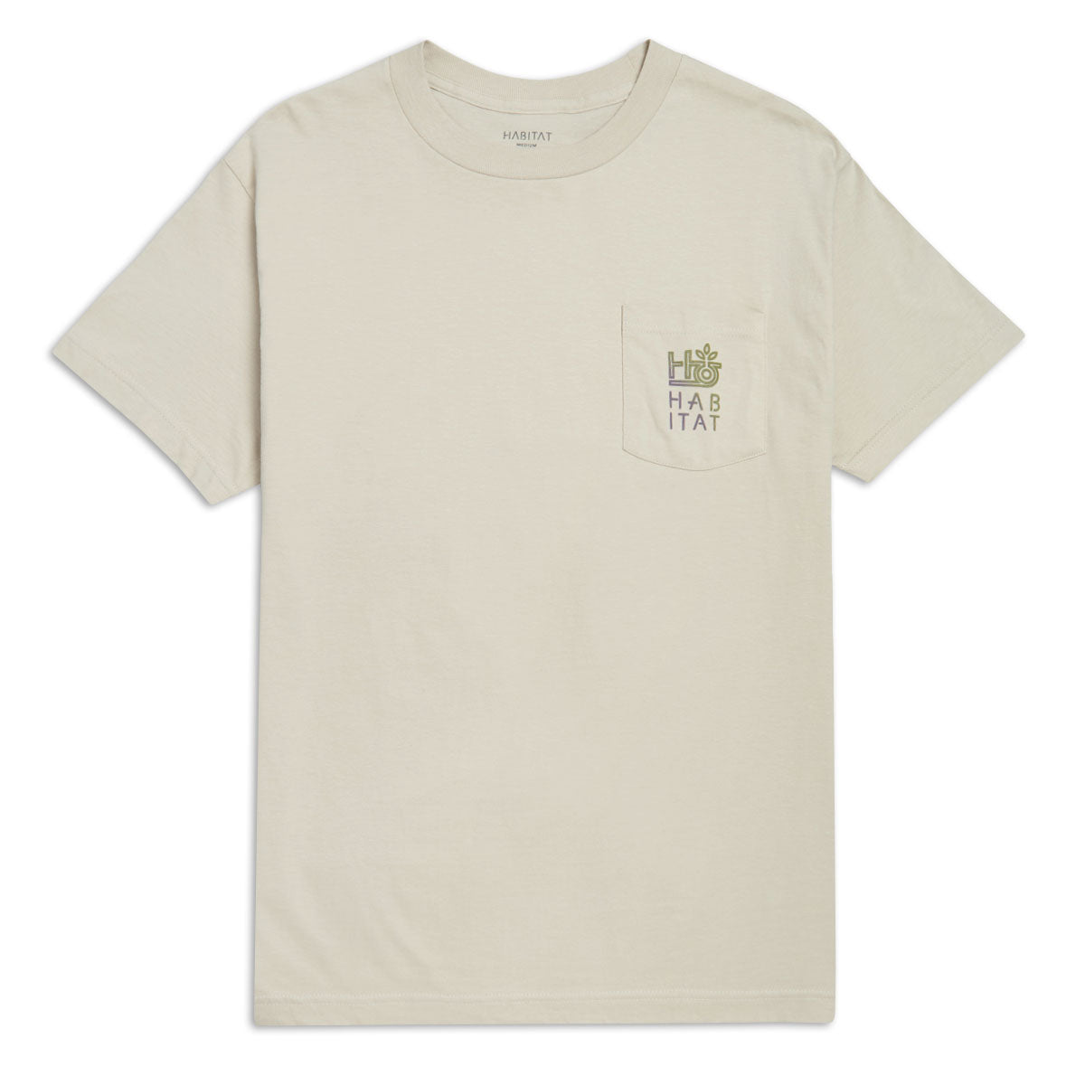 Habitat Pod Stencil Pocket T-Shirt - Off White image 1