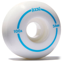 CCS Skateboard Wheels - White - 54mm