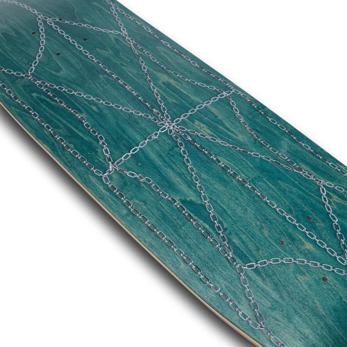 CCS Chain Web Egg1 Shaped Skateboard Deck - Teal - 9.00