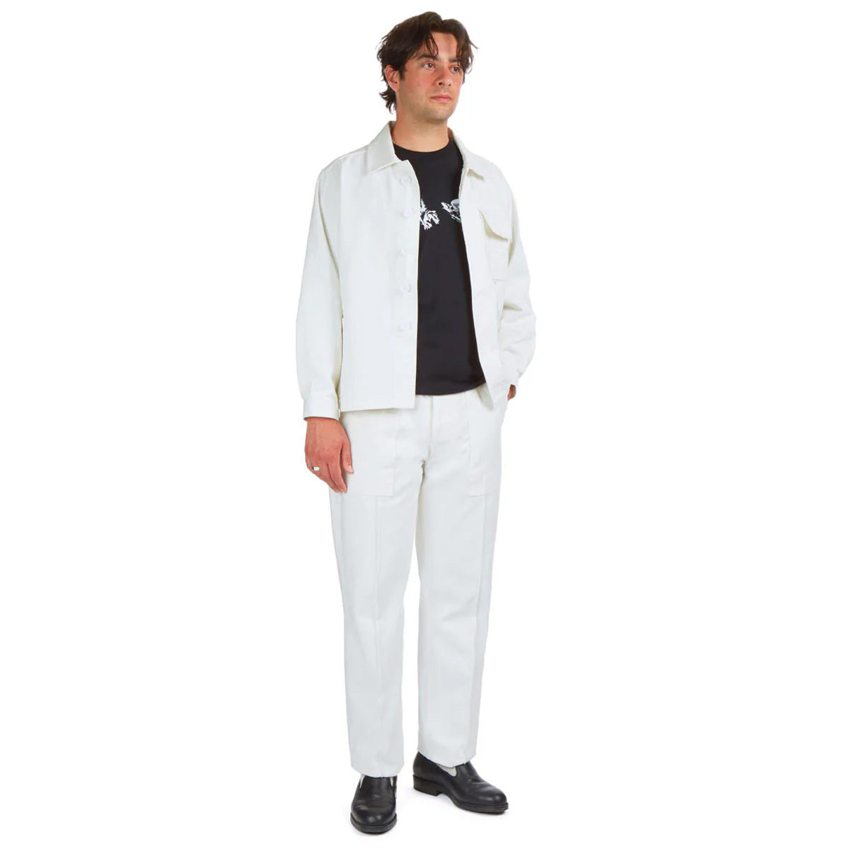 CCS French Cropped Chore Jacket - White image 3