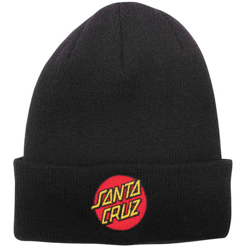 Santa Cruz Classic Dot Long Shoreman Beanie - Black image 1