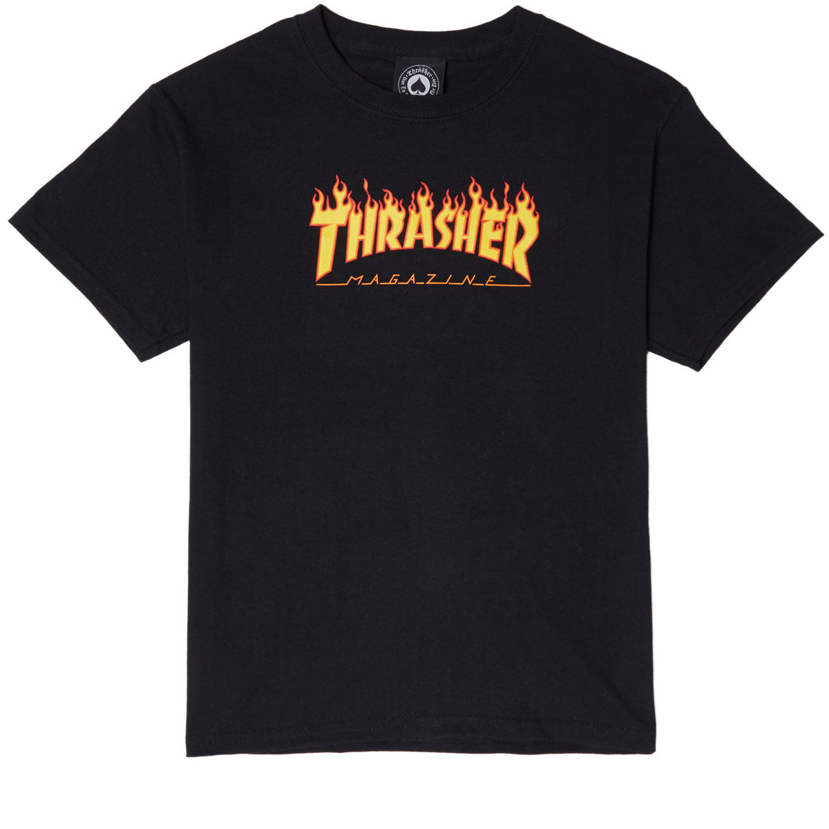 Thrasher Youth Flame Logo T-Shirt - Black image 1