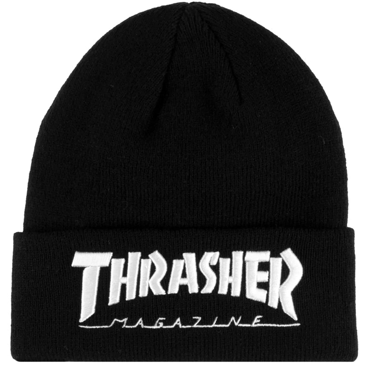 Thrasher Embroidered Logo Beanie - Black/White image 1