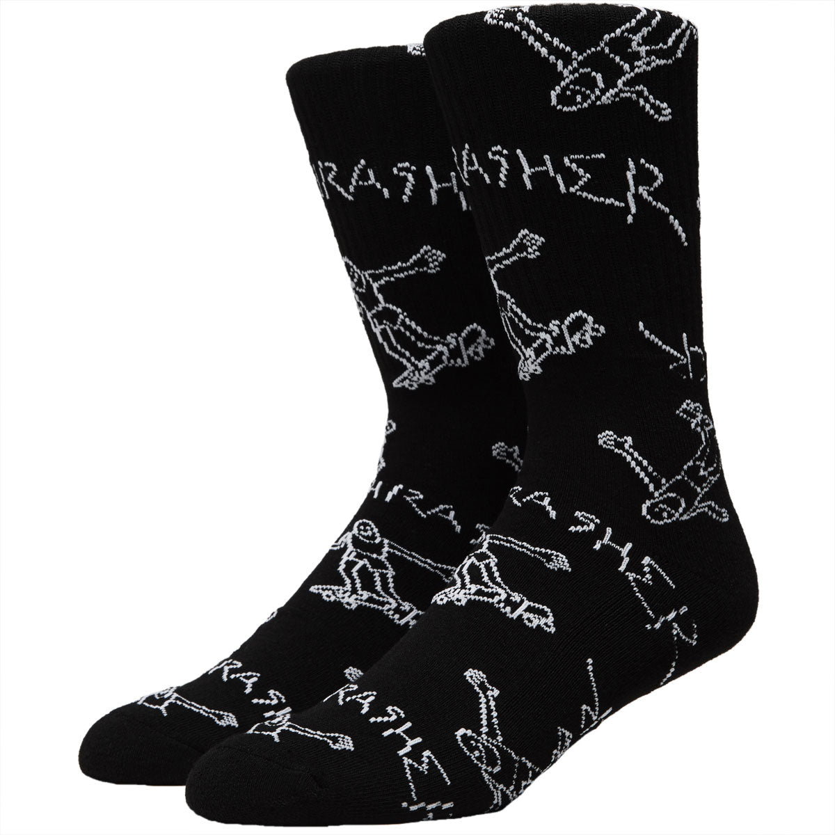 Thrasher Gonz Logo Crew Socks - Black image 1