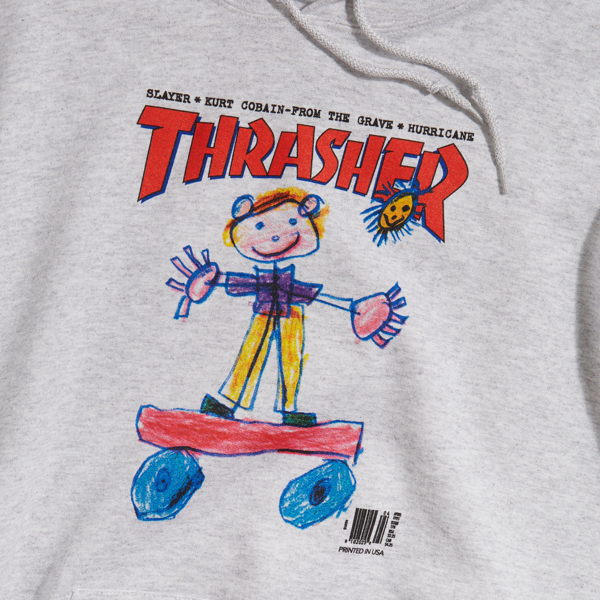 Thrasher Kid Cover Hoodie - Ash image 2