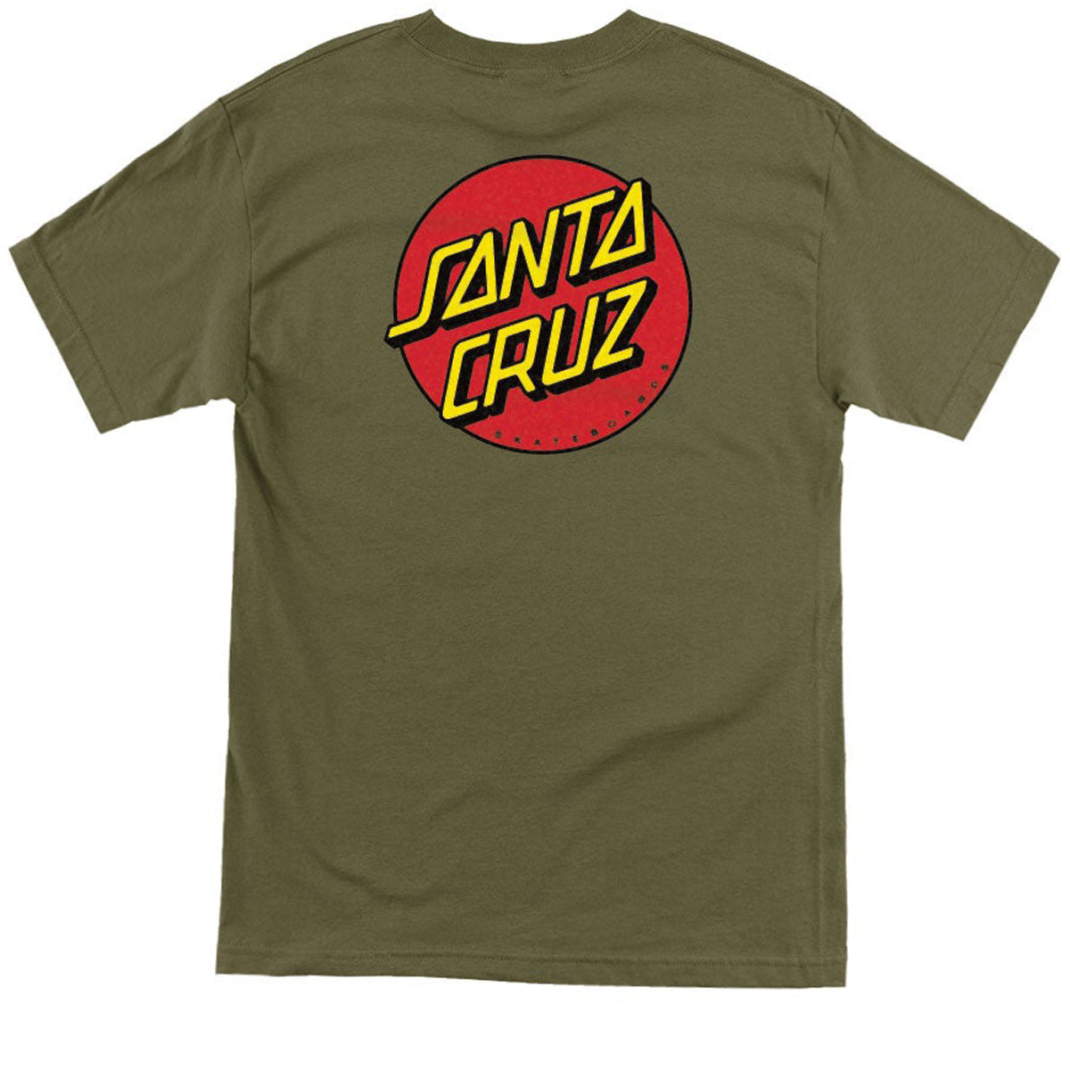 Santa Cruz Classic Dot Chest T-Shirt - Military Green image 2