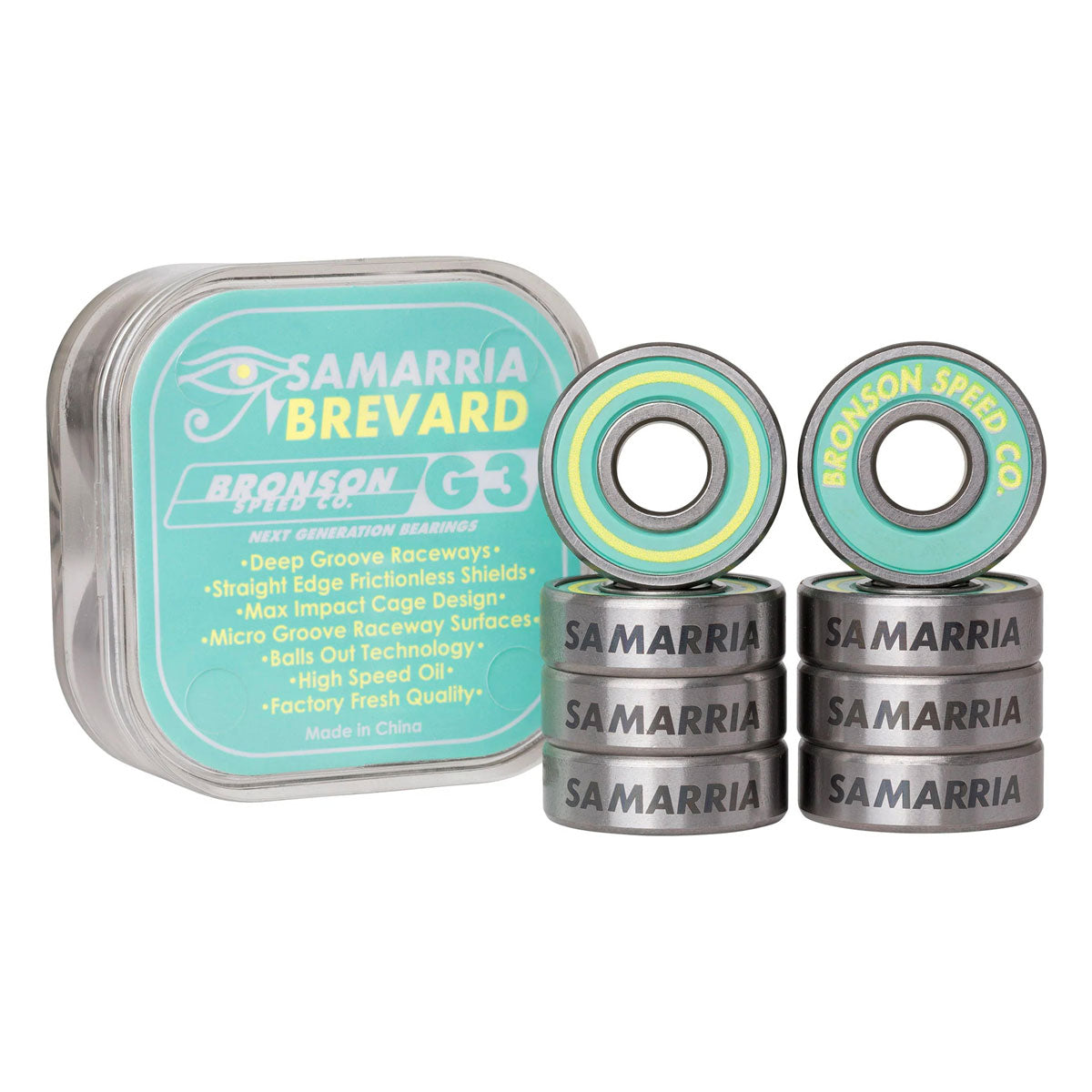 Bronson Samarria Brevard Pro G3 Bearings - Teal image 1