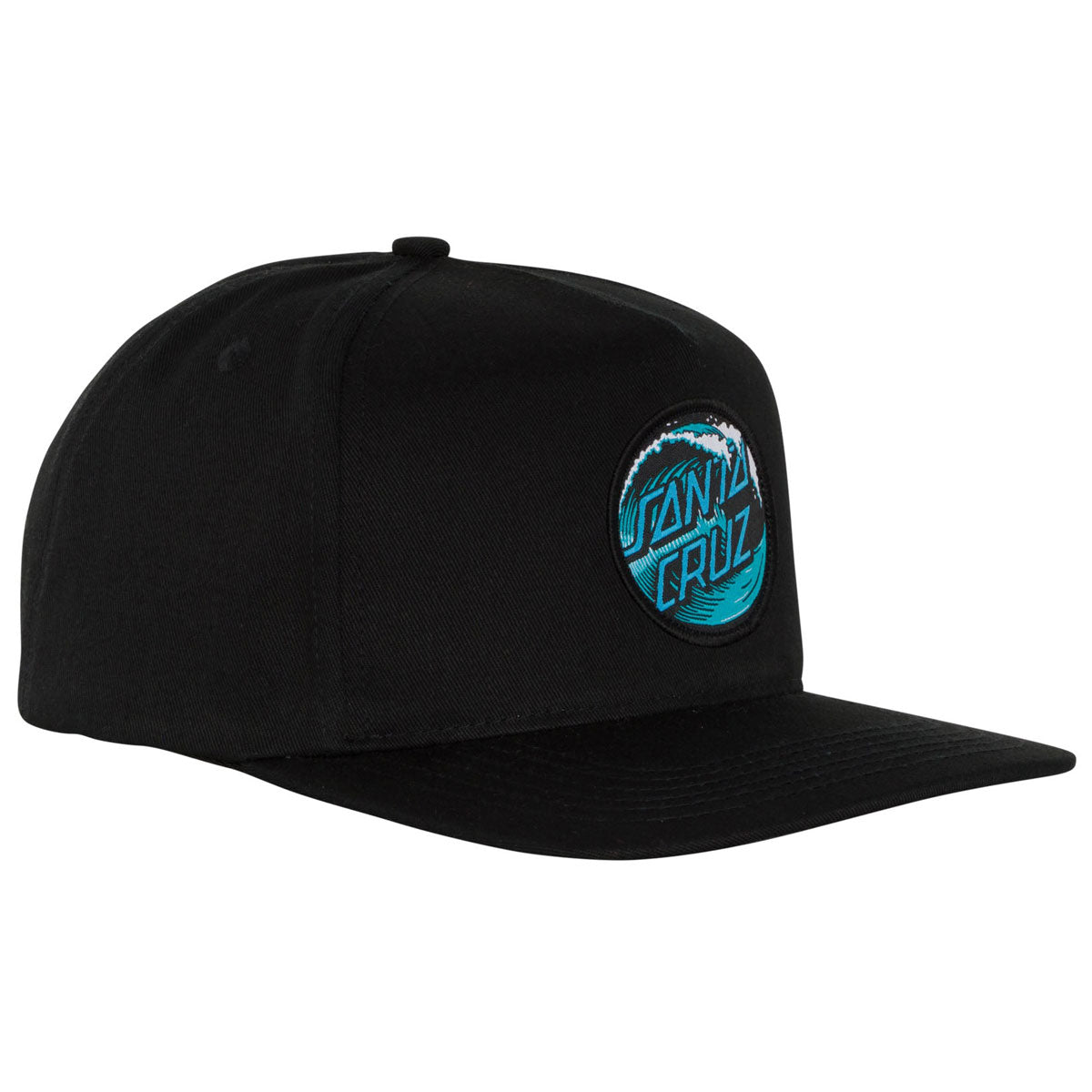 Santa Cruz Wave Dot Snapback Hat - Black image 3