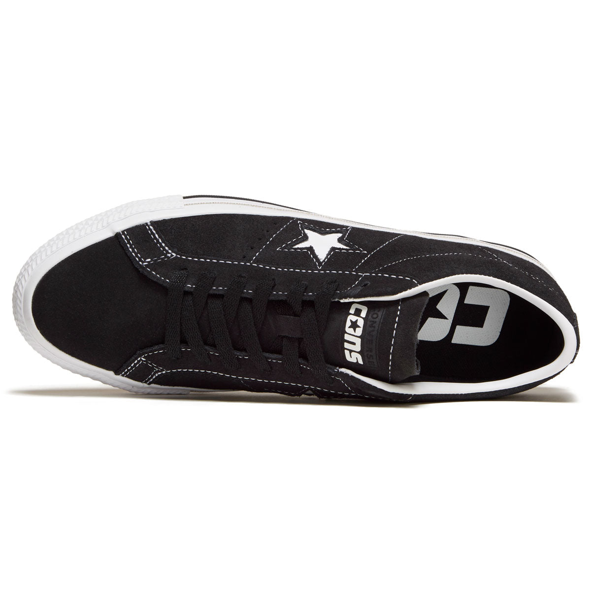 Converse One Star Pro Shoes - Black/Black/White image 3