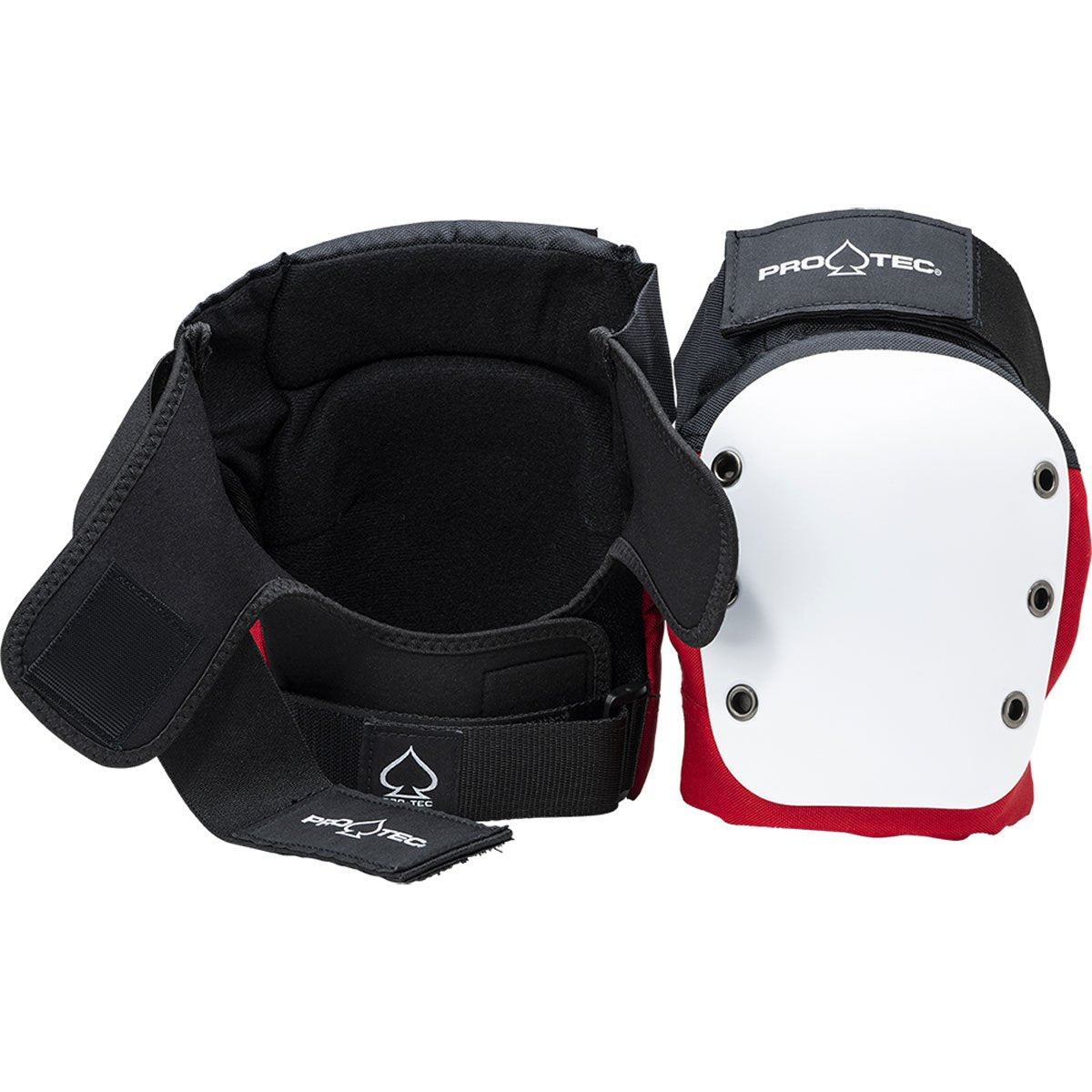 Pro-Tec Knee/Elbow Set of Pads - Red/White image 2