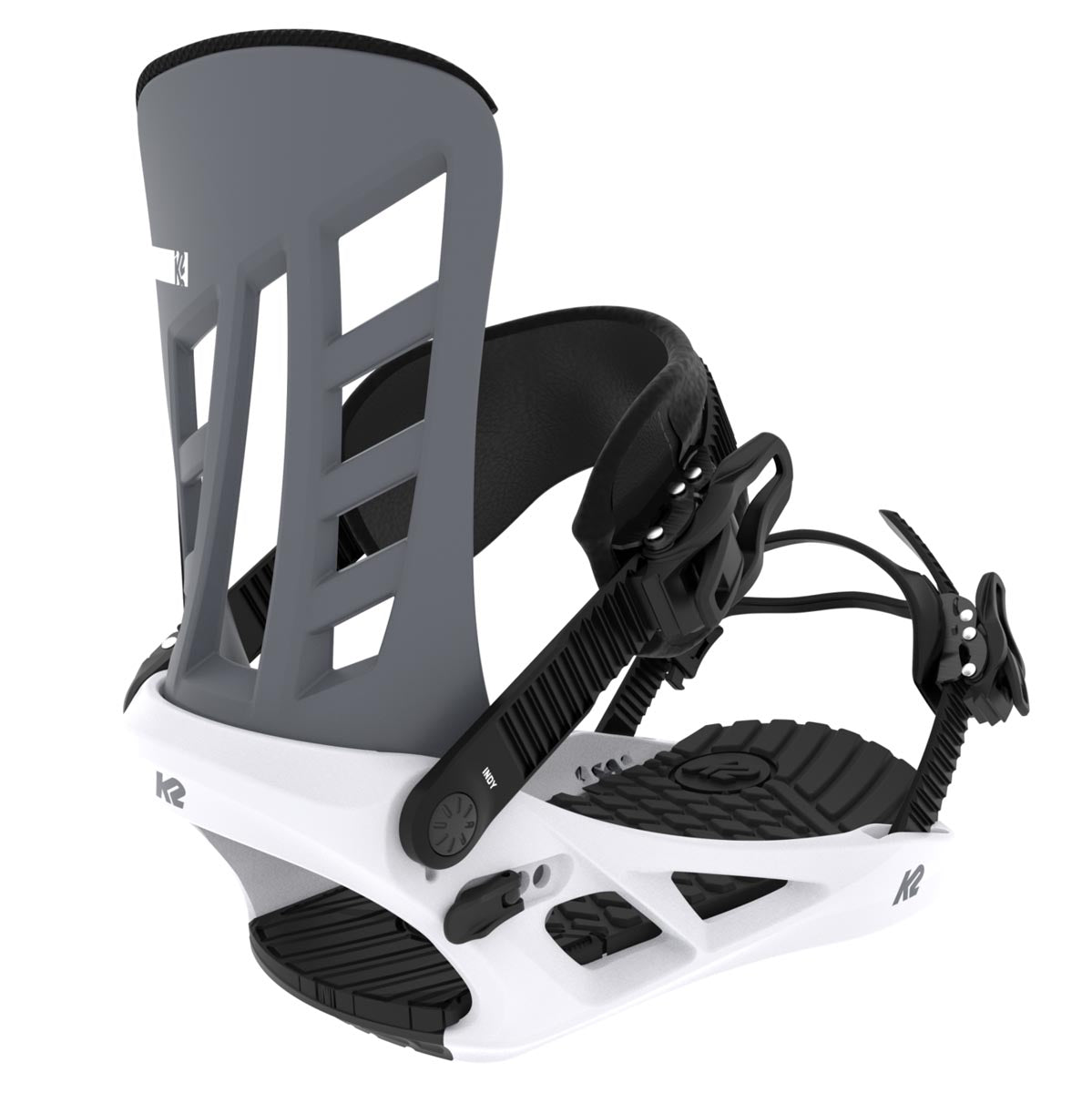 K2 Indy 2024 Snowboard Bindings - Grey/White image 1