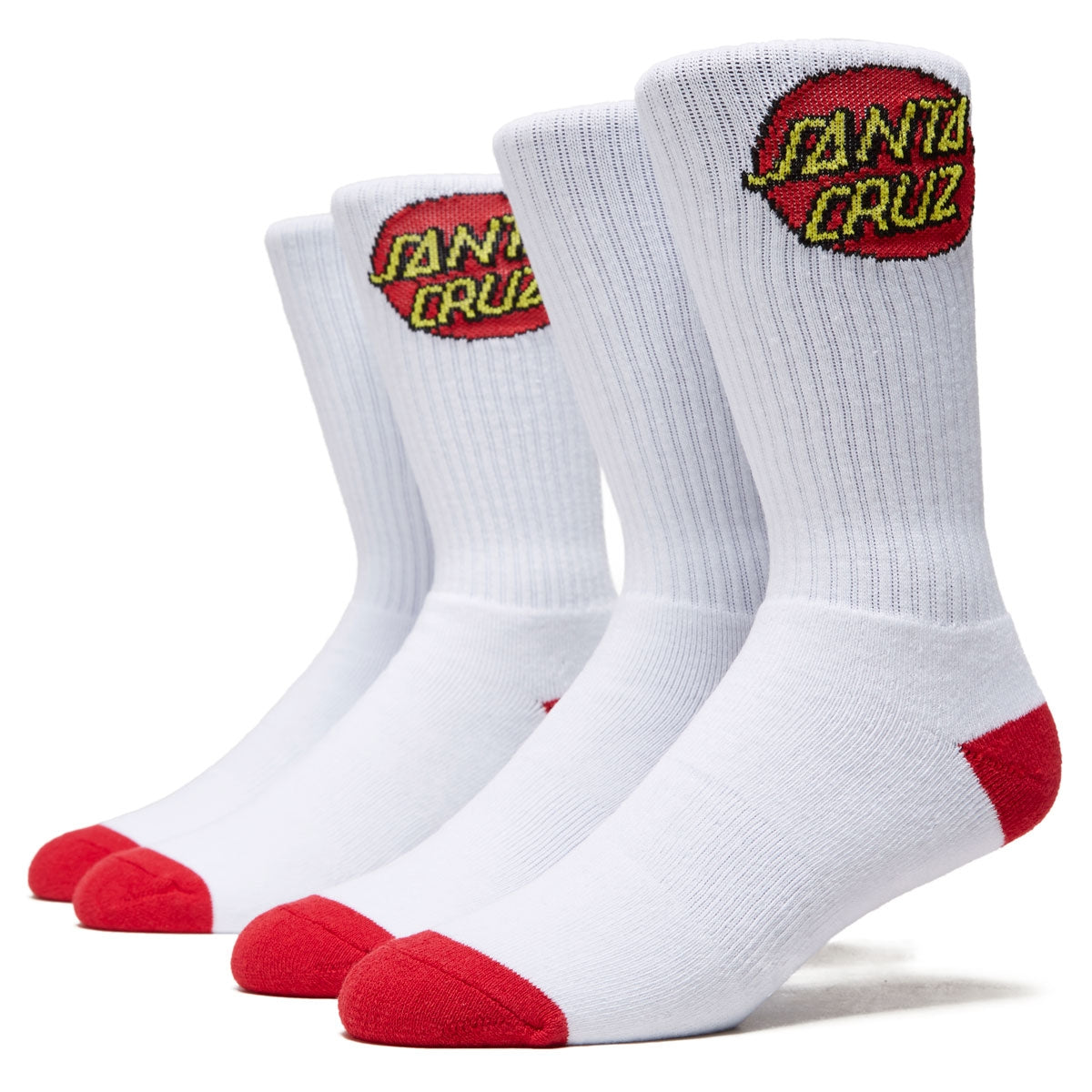 Santa Cruz Cruz Crew 2 Pair of Socks - White - 9-11 image 1