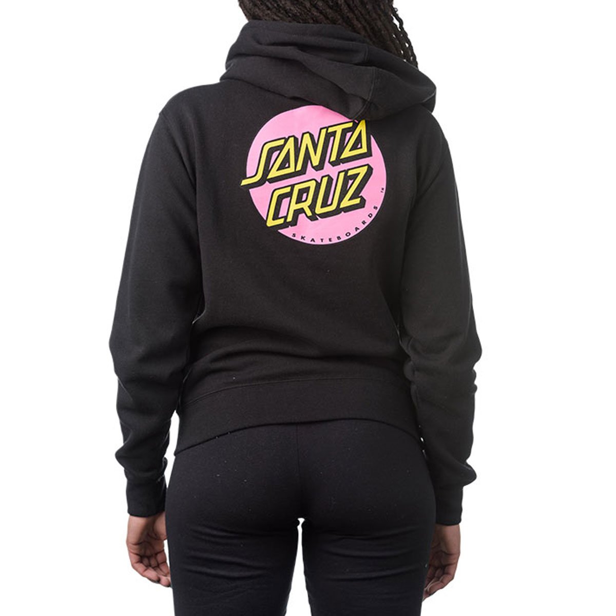 Santa Cruz Womens Other Dot Zip Hoodie - Black image 2