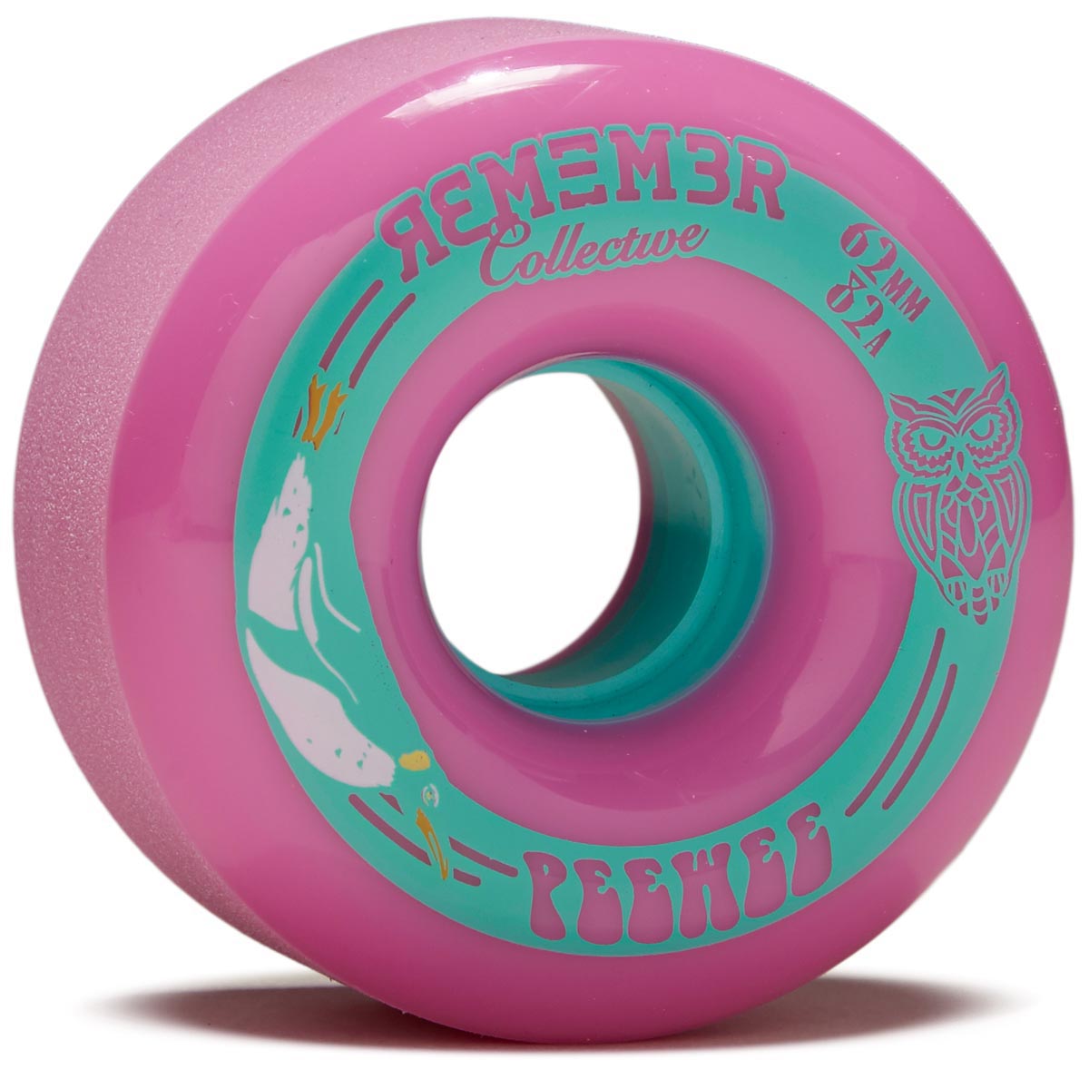 Remember Peewee 82a Longboard Wheels - Pink - 62mm image 1