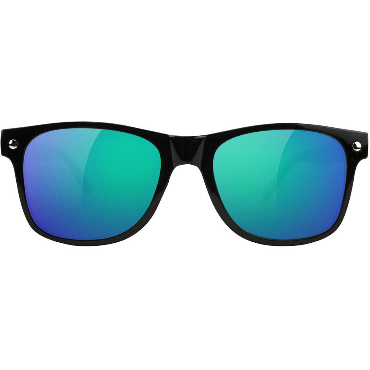 Glassy Leonard Polarized Sunglasses - Matte Black/Green Mirror image 2