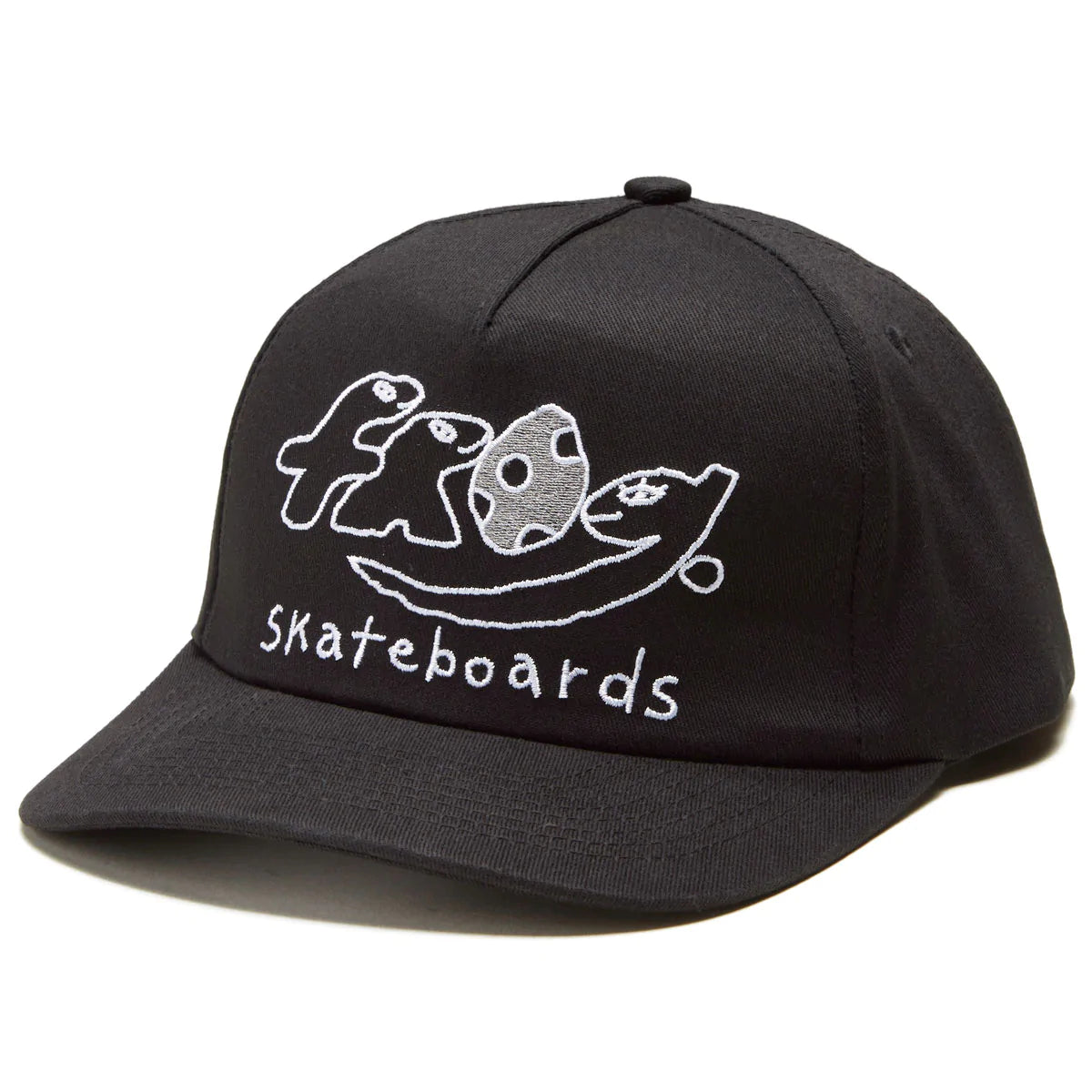 Frog Dino Logo 5-Panel Hat - Black image 1