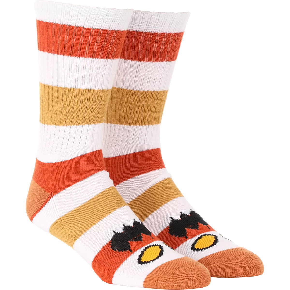 Toy Machine Monster Big Stripe Socks - Brown image 1