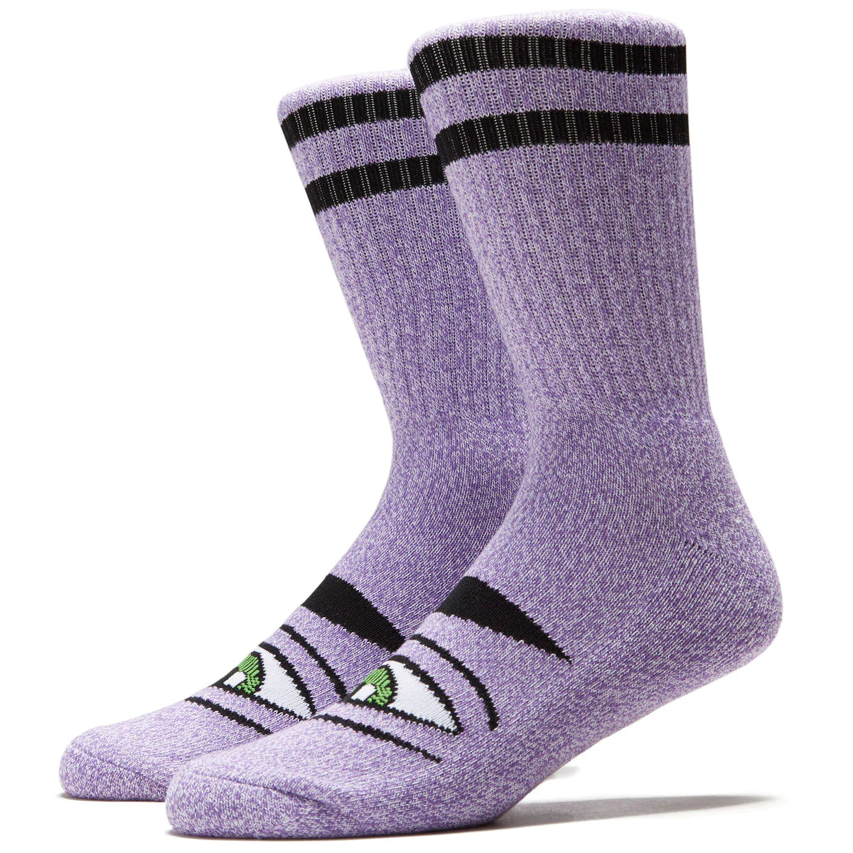 Toy Machine Heather Sect Eye Socks - Purple Heather image 1