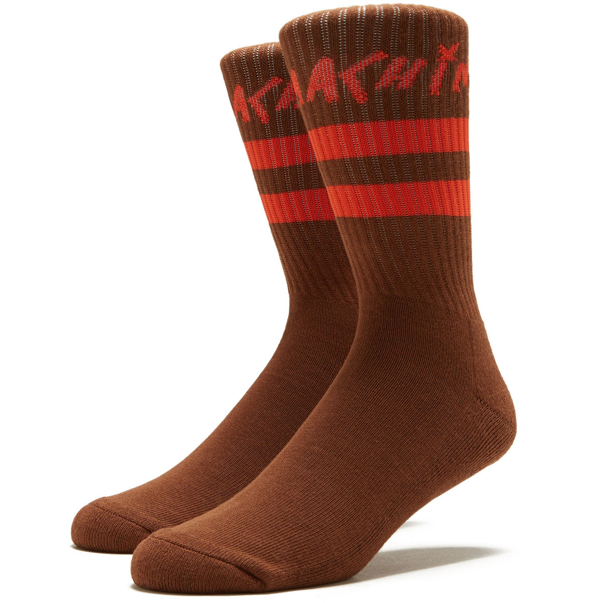 Toy Machine Stripes Socks - Brown image 1