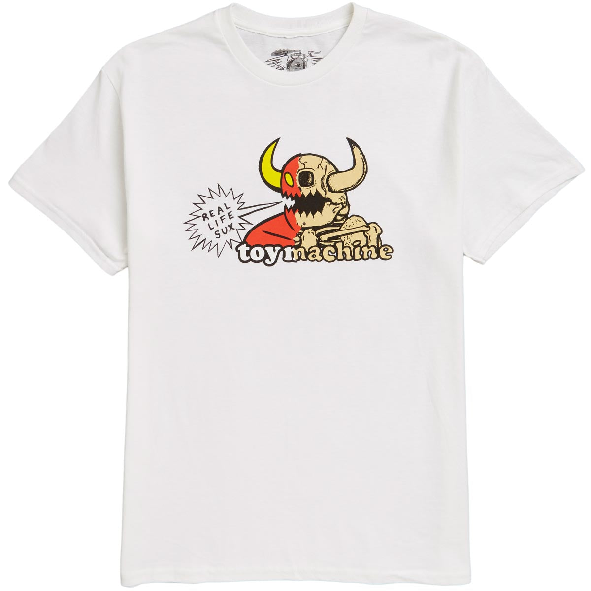 Toy Machine Real Life T-Shirt - White image 1