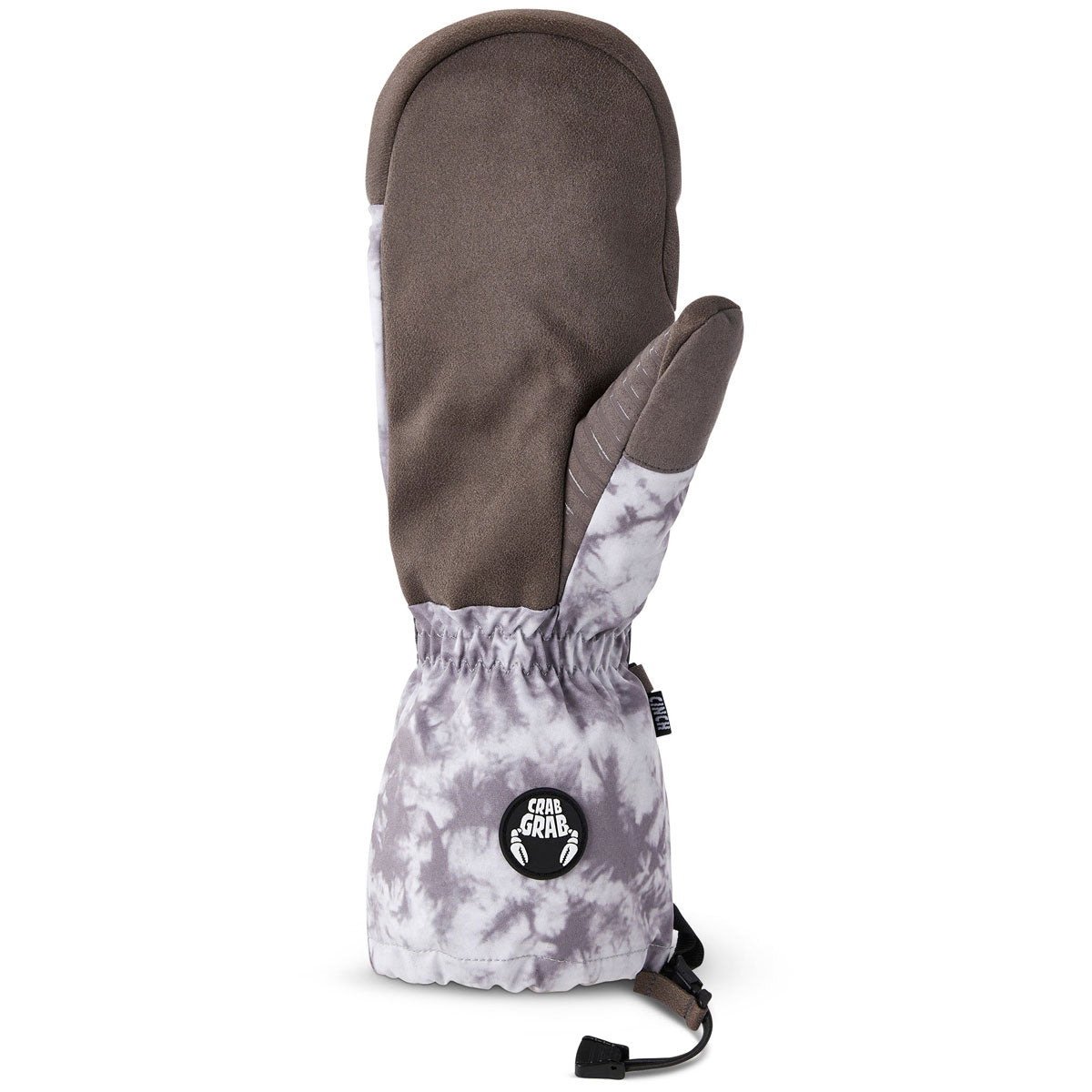 Crab Grab Cinch Mitt Snowboard Gloves - Grey Tie Dye image 2