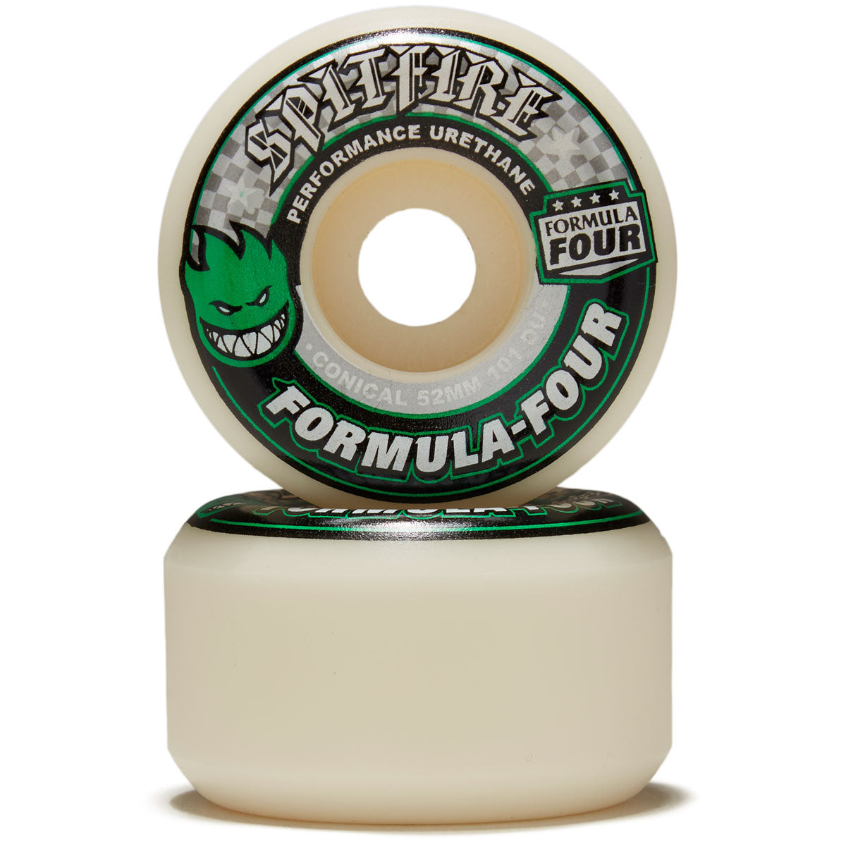 Spitfire F4 101d Conical Skateboard Wheels - Green - 52mm image 2