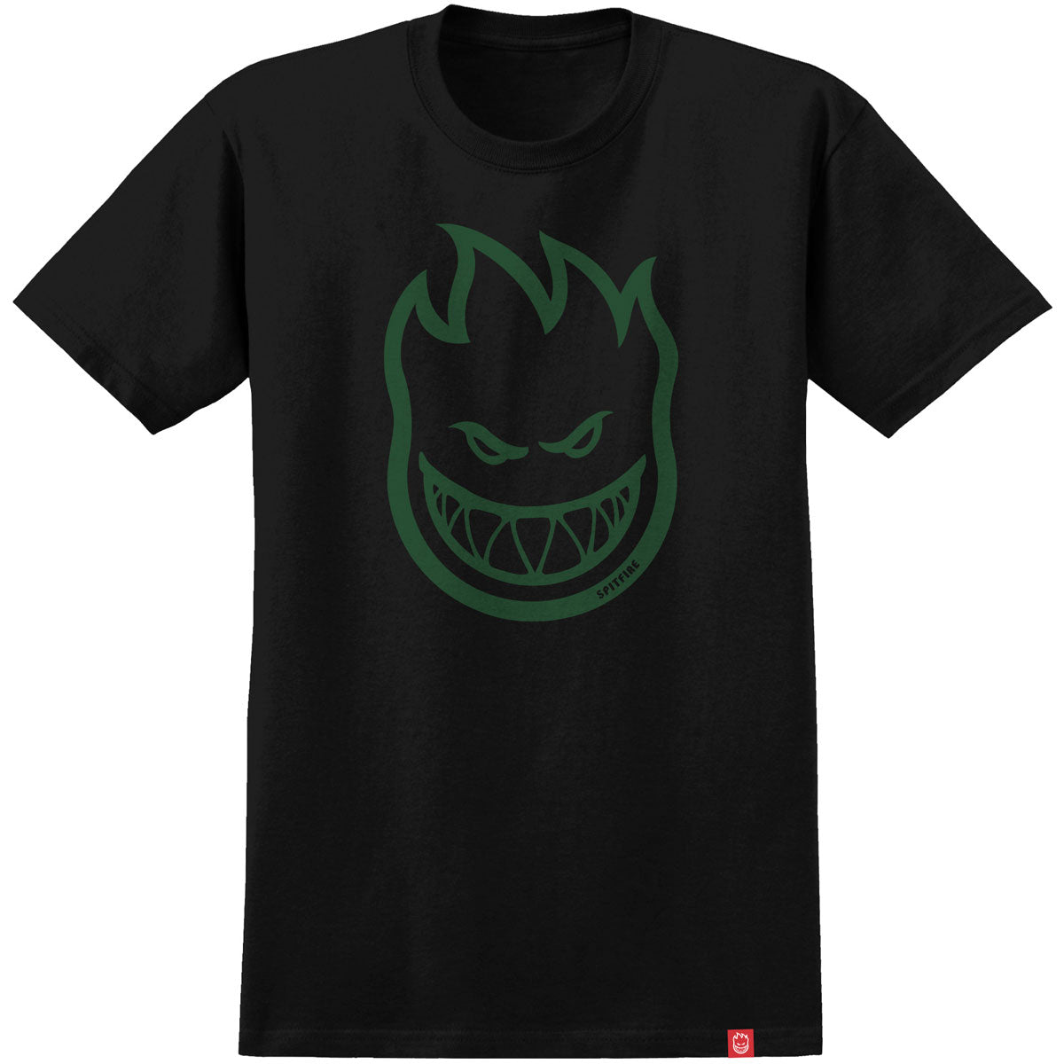 Spitfire Bighead T-Shirt - Black/Green image 1