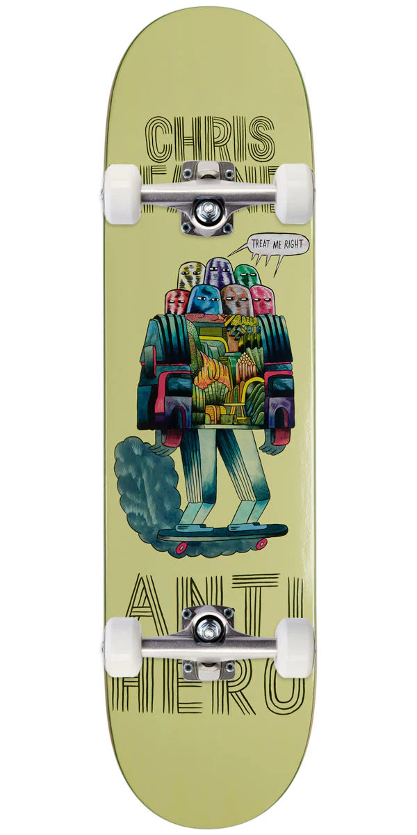 Anti-Hero x John Herndon Pfanner Hug The Pavement Skateboard Complete - Yellow - 8.06