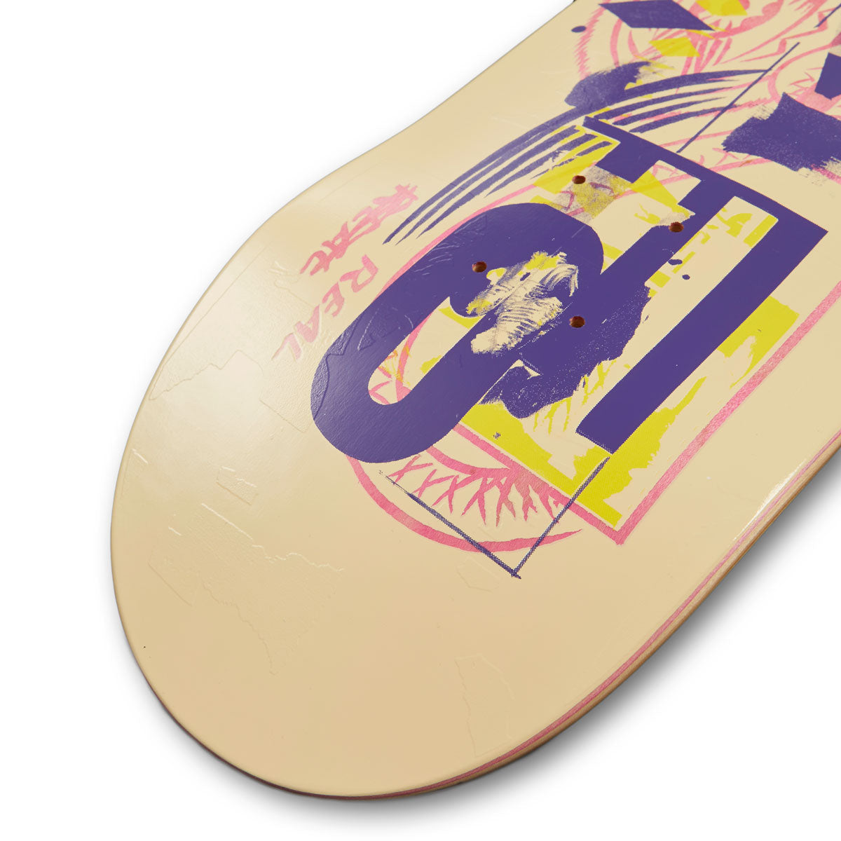 Real Zion Abstraction Skateboard Deck - Cream - 8.50