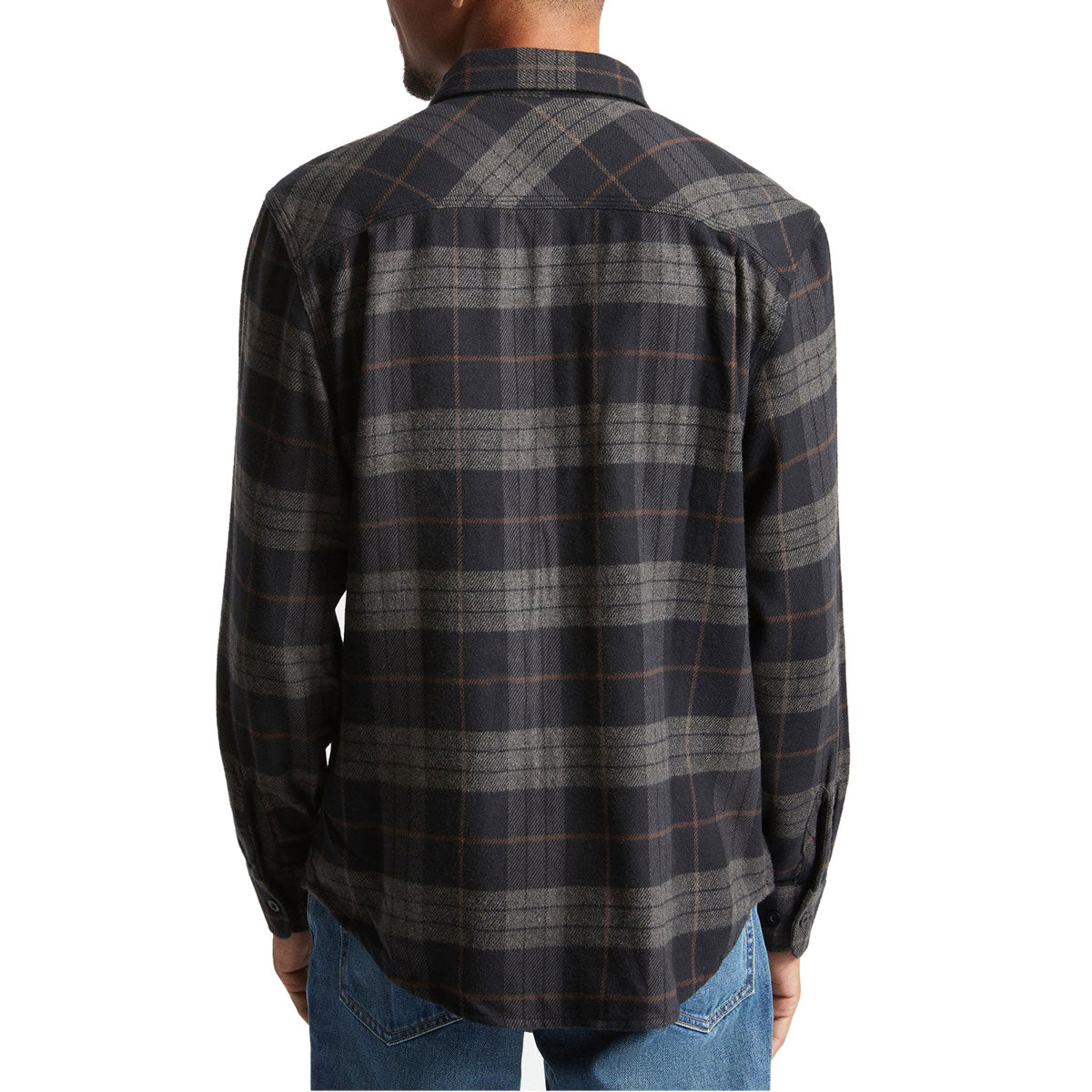 Brixton Bowery Long Sleeve Shirt - Black/Charcoal image 3