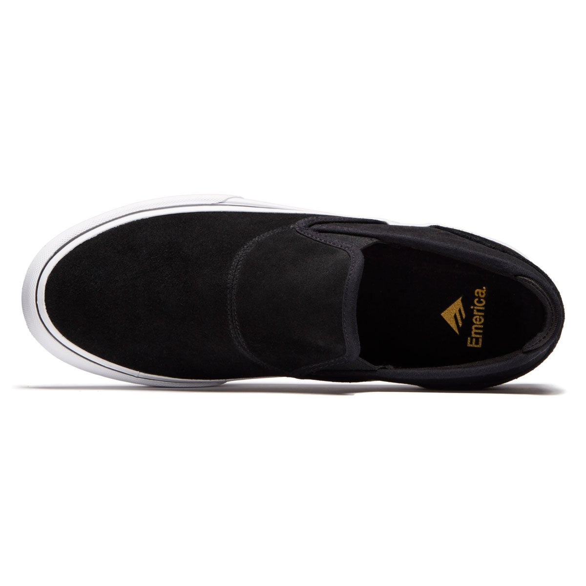 Emerica Wino G6 Slip On Shoes - Black/White/Gold image 3